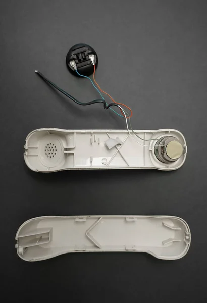 Disassembled Handset Speaker Listening Device — Stock Photo, Image