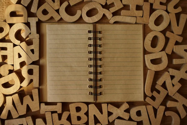 Empty Blank Letter Flat Lay Top View Studying College University — Stock Photo, Image