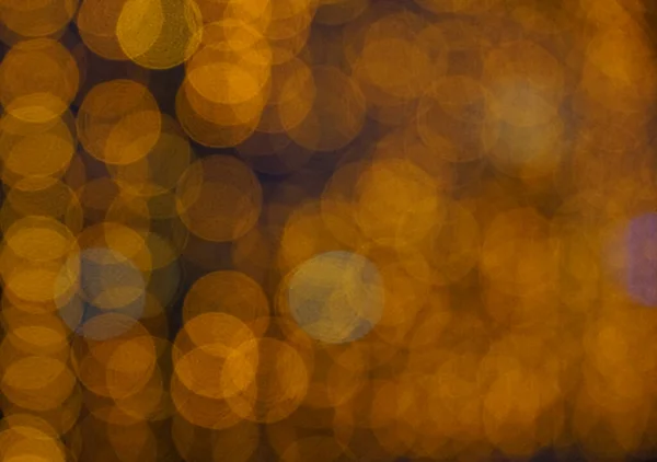 Esboço Borrado Colorido Com Luzes Bokeh Cidade Iluminadas Noite Amarelo — Fotografia de Stock