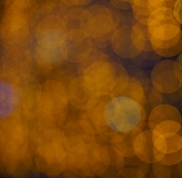 五彩斑斓的天际 夜晚灯火通明 夜间黄色或橙色Bokeh — 图库照片