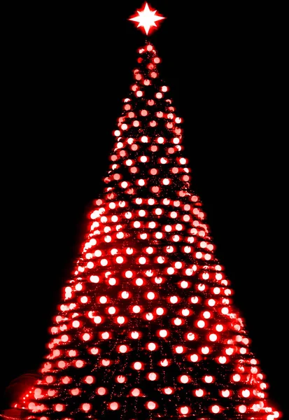 Wazig Kerstverlichting Decoratie Gigantische Kerstboom Moskou — Stockfoto