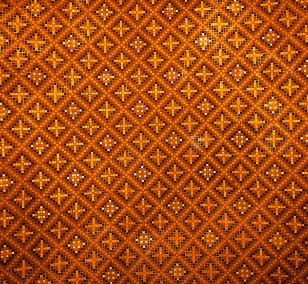 Majolika ve simetrik seramik fayansların detaylı görüntüsü. Turuncu tonlarda seramik. Farsça doku.