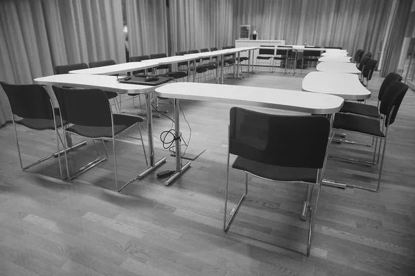 Leerer Konferenzraum Vor Der Sitzung Konferenzraum Besprechungsraum Sitzungssaal Klassenzimmer Büro — Stockfoto