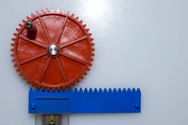 plastic gear on a white  background