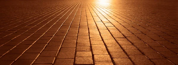Кобблі Заході Сонця Сонячне Світло Забруднених Каменях Сонячне Світло Сонячні — стокове фото