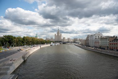 Moskova - Ağustos 2019. Şehrin sokak biri