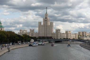 Moskova - Ağustos 2019. Şehrin sokak biri