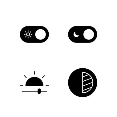 Işık Kipi Karanlık Kip Parlaklık ve Ekran Ayarlama Araçları için Karşıtlık Simgesi Ayarları