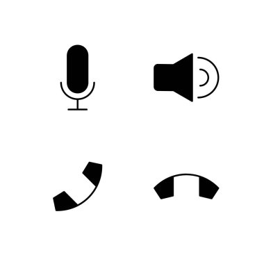 Mobil Uygulama için Mikrofon Hoparlörü ve Çağrı Ucu Simgesi Ayarlandı