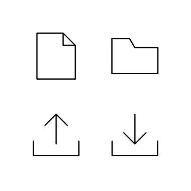 Modern Web Sistemi için Dosya Dizini Yükle ve İndir Simgesi Ayarlandı