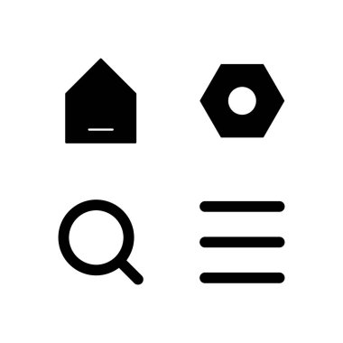 Modern UI Sistemi için Ev Ayarları Arama ve Menü Simgesi Ayarları