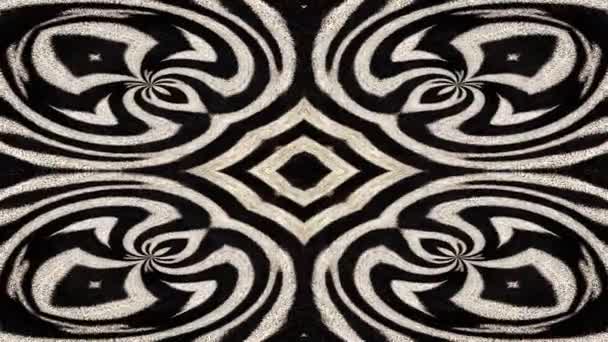 Abstrakte Tribal Animation Hintergrund Basierend Auf Zebrastreifen Muster Schöne Muster — Stockvideo
