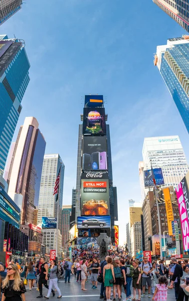 New York May 2018 Vertical Panorama Skyscrapers Times Square Times — Stock Photo, Image