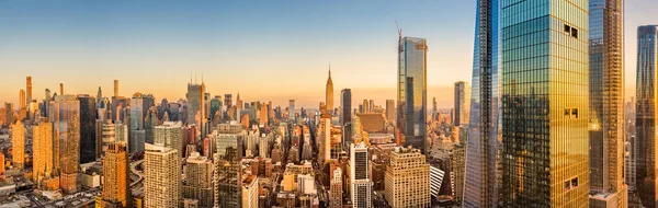 공중 panoramaof 뉴욕 스카이 라인 — 스톡 사진