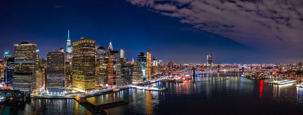 Luchtfoto uitzicht over de skyline van New York — Stockfoto