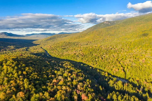 Aerial view of White mountain road, in New Hampshire — Stock Photo, Image