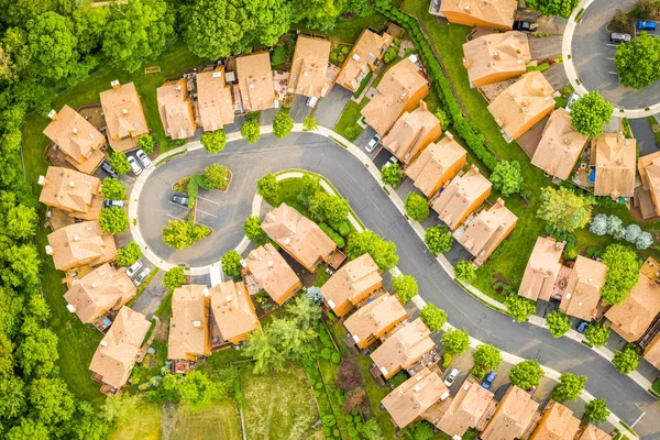 Birds Eye view of a suburban community in New Jersey. — Stock Photo, Image