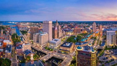 Aerial panorama of Providence, Rhode Island clipart