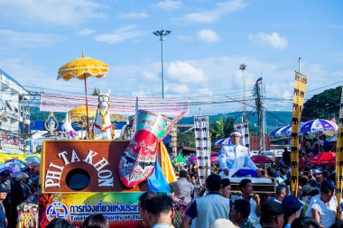 Dan Sai,: Loei, Thailand-18 Haziran 2018: Phi Ta Khon Festival Haziran 18,2018 Dan Sai District, İl: Loei, Thailand