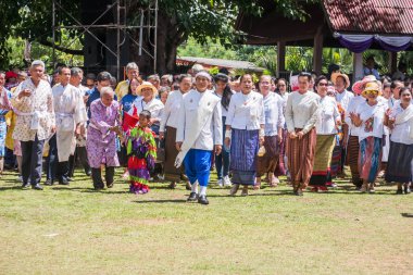 Dan Sai,: Loei, Thailand-18 Haziran 2018: Phi Ta Khon Festival Haziran 18,2018 Dan Sai District, İl: Loei, Thailand.