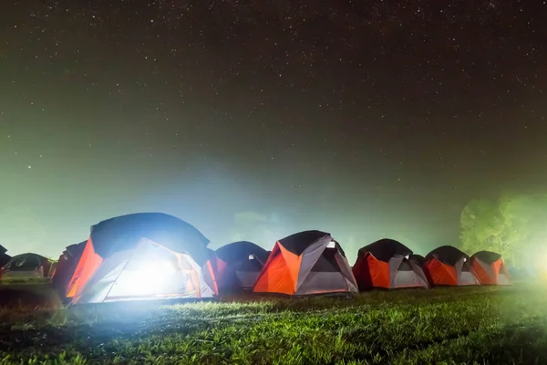 Night Sky Camping — Stock Photo, Image
