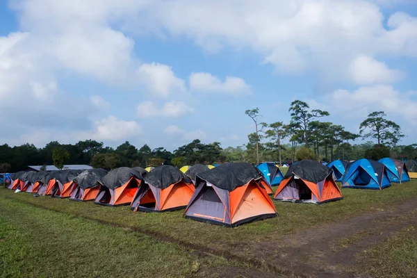 Zelte Für Touristen Auf Dem Gipfel Von Phukradueng Thailand — Stockfoto