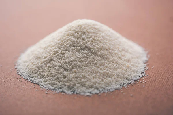 Raw Semolina Flour Rava Powder Coarse Purified Wheat Middlings Durum — Stock Photo, Image