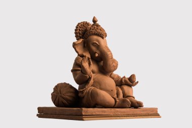 çevre dostu Ganesh / Ganpati idol veya murti, ev yaptı. seçici odaklama