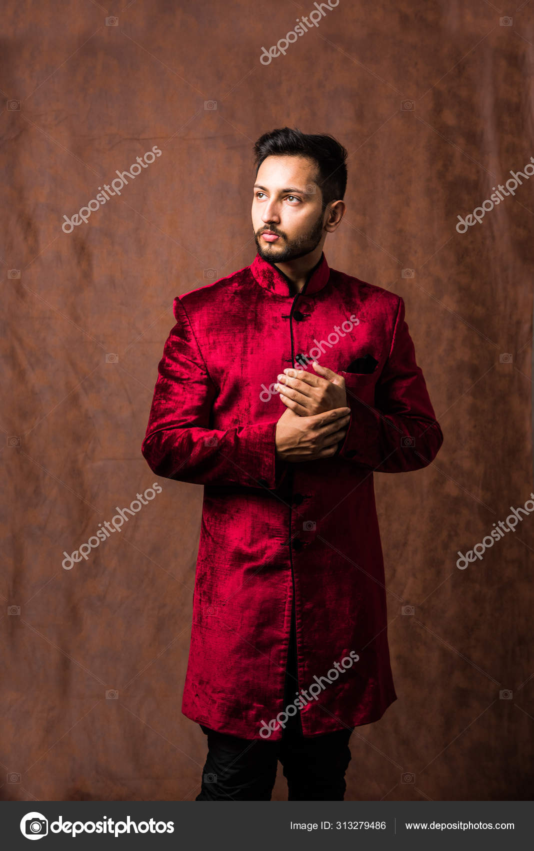 Wedding Wear Kurta Pajama In Wine Color