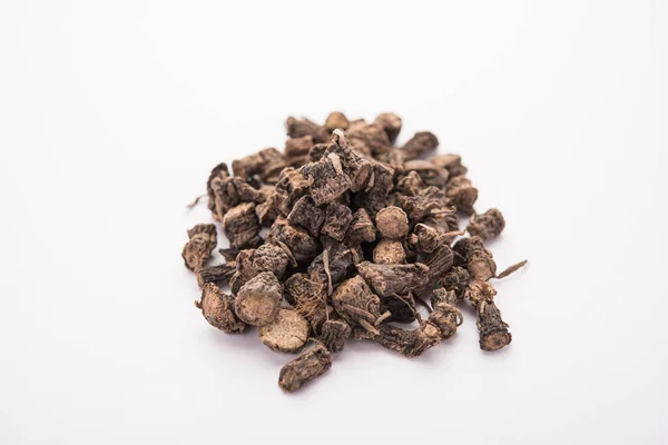 Black Musli Moosli Curculigo Orchioides Egy Indiai Ayurvédikus Gyógynövény Kezelésére — Stock Fotó