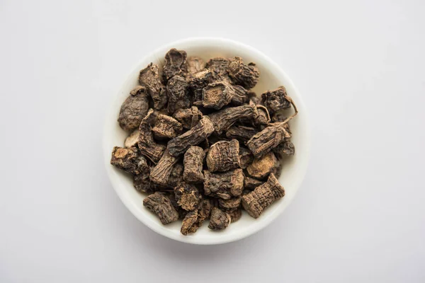 Black Musli Moosli Curculigo Orchioides Erba Ayurvedica Indiana — Foto Stock