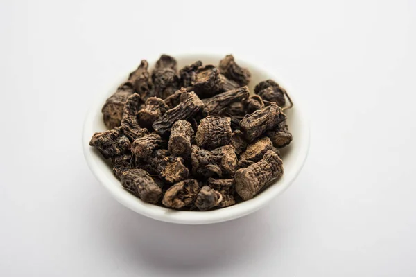 Fekete Musli Moosli Curculigo Orchioides Egy Indiai Ayurvédikus Gyógynövény — Stock Fotó