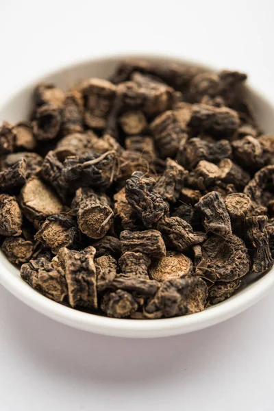 Black Musli Moosli Curculigo Orchioides Erba Ayurvedica Indiana — Foto Stock