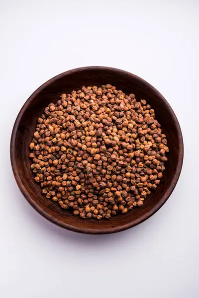 Black Chick Pea Kala Chana Tazón Enfoque Selectivo —  Fotos de Stock