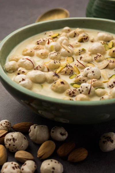 Makhana Kheer Savoureux Sucré Indien Base Foxnuts Rôtis Graines Lotus — Photo