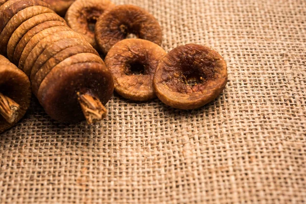 Torkade Figs Eller Anjeer Frukt Från Indien Hälsosam Näringsrik Mat — Stockfoto