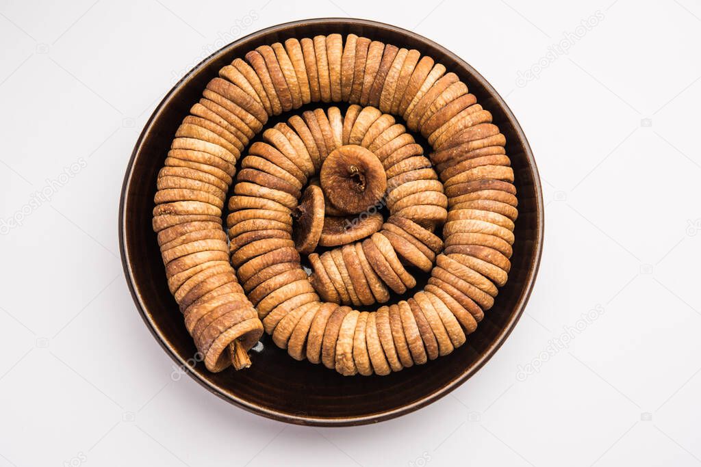 Dried Figs or Anjeer fruit from India is a healthy nutritional food
