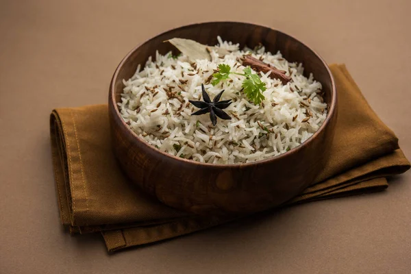 Кумин Рис Джира Райс Является Популярным Индийским Основным Блюдом Сделанным — стоковое фото