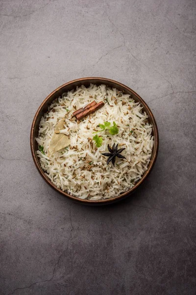 Cumin Rice Jeera Rice Popular Indian Main Course Item Made — Stock Photo, Image