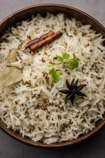 Cumin Rice Jeera Rice Popular Indian Main Course Item Made — Stock Photo, Image