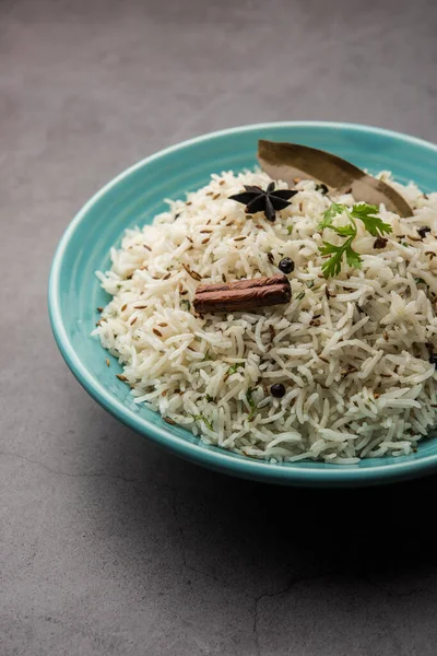 Cumin Rice Jeera Rice Popular Indian Main Course Item Made — Stock Photo, Image