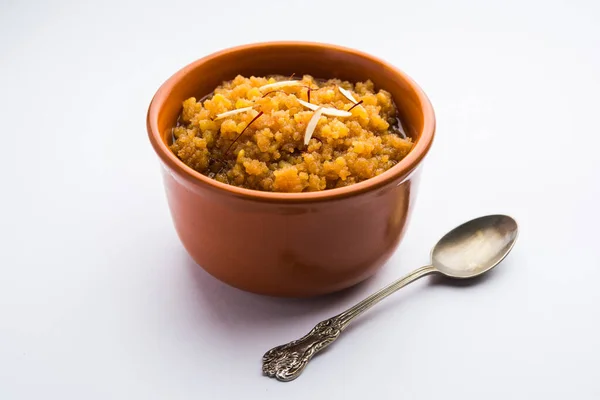 Moong Dal Halwa Classico Piatto Dolce Indiano Base Lenticchie Moong — Foto Stock