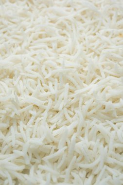 Long Basmati Rice, Hint ana yemeğidir ve bir kase içinde servis edilir. seçici odak