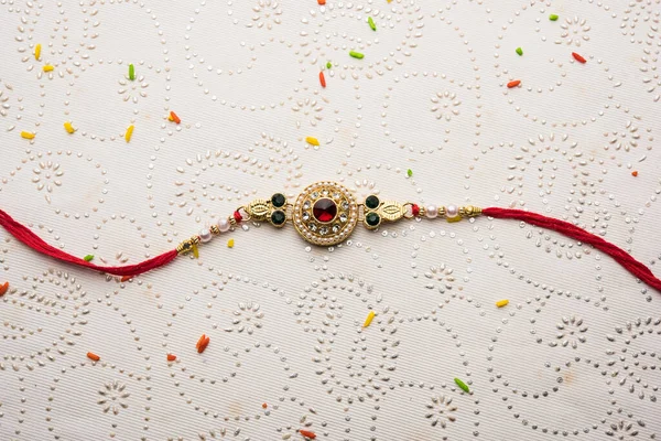 Designer Rakhi Raakhi Oder Armband Für Das Indische Festival Raksha — Stockfoto