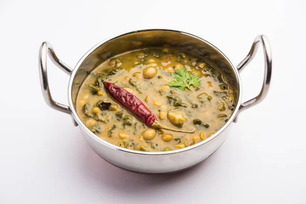 Gezonde Dal Palak Geel Toor Spinach Daal Recept Ook Bekend — Stockfoto