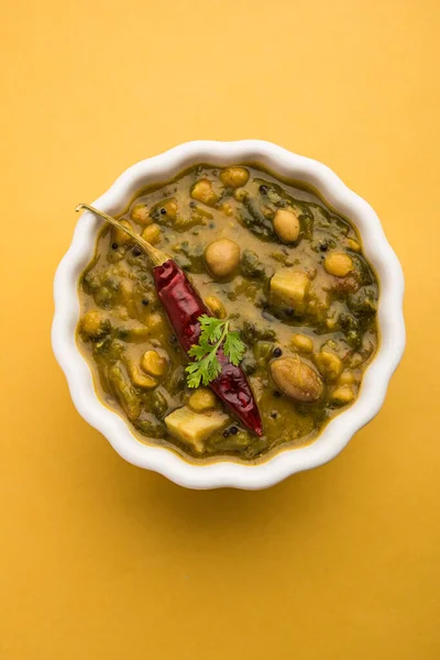 Friska Dal Palak Eller Gul Toor Spinach Daal Recept Även — Stockfoto