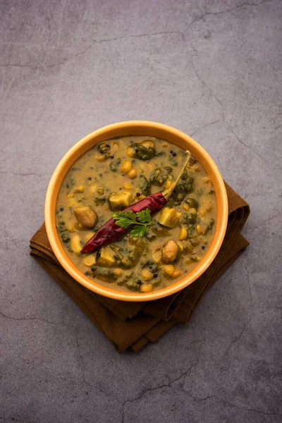 Gezonde Dal Palak Geel Toor Spinach Daal Recept Ook Bekend — Stockfoto