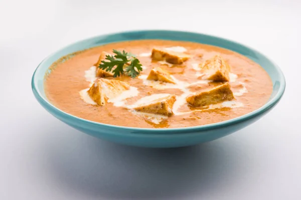 Paneer Butter Masala Cheese Cottage Curry Popüler Hint Yemeği Akşam — Stok fotoğraf