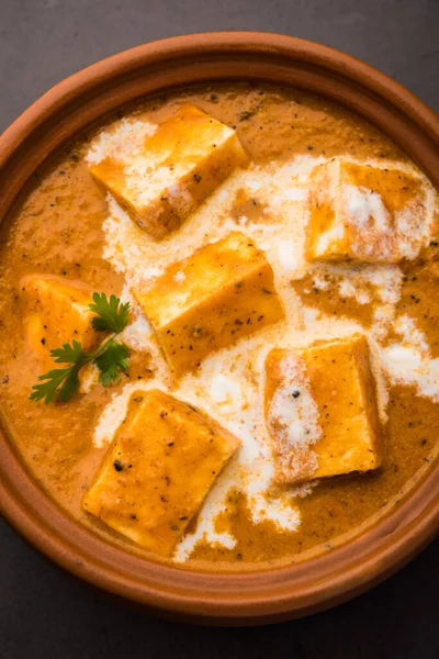 Paneer Butter Masala Cheese Cottage Curry Popüler Hint Yemeği Akşam — Stok fotoğraf