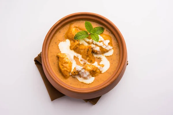 Leckeres Butterhuhn Curry Oder Murg Makhanwala Oder Masala Gericht Aus — Stockfoto